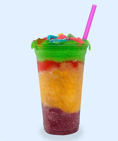 The aquifer experiment showing underground layers in a plastic cup.